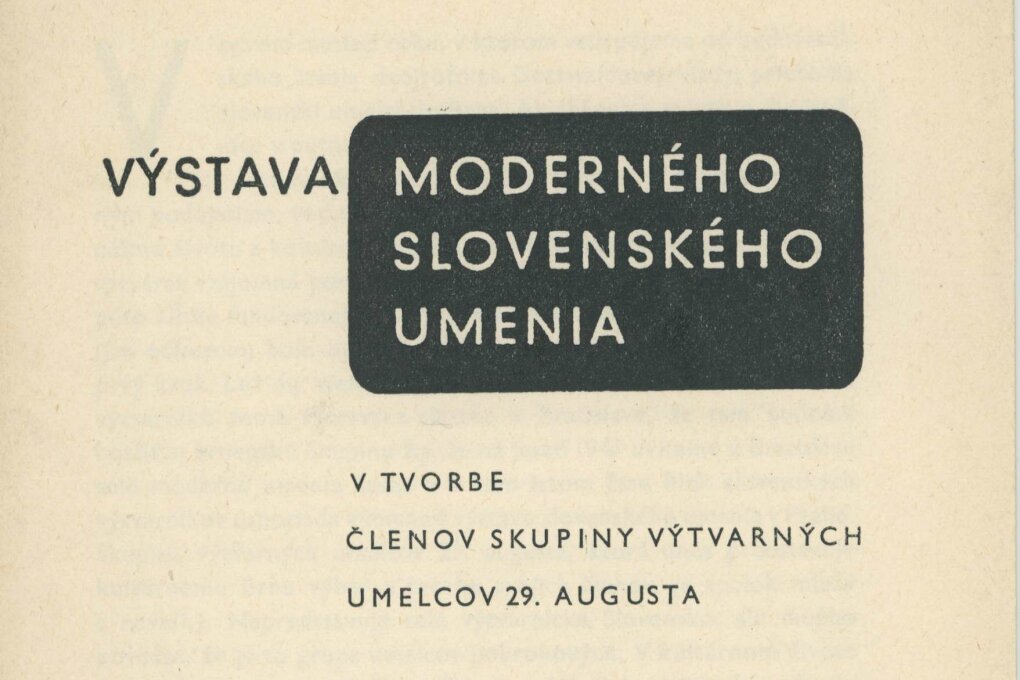 Výstava moderného slovenského umenia v tvorbe členov Skupiny umelcov 29. augusta